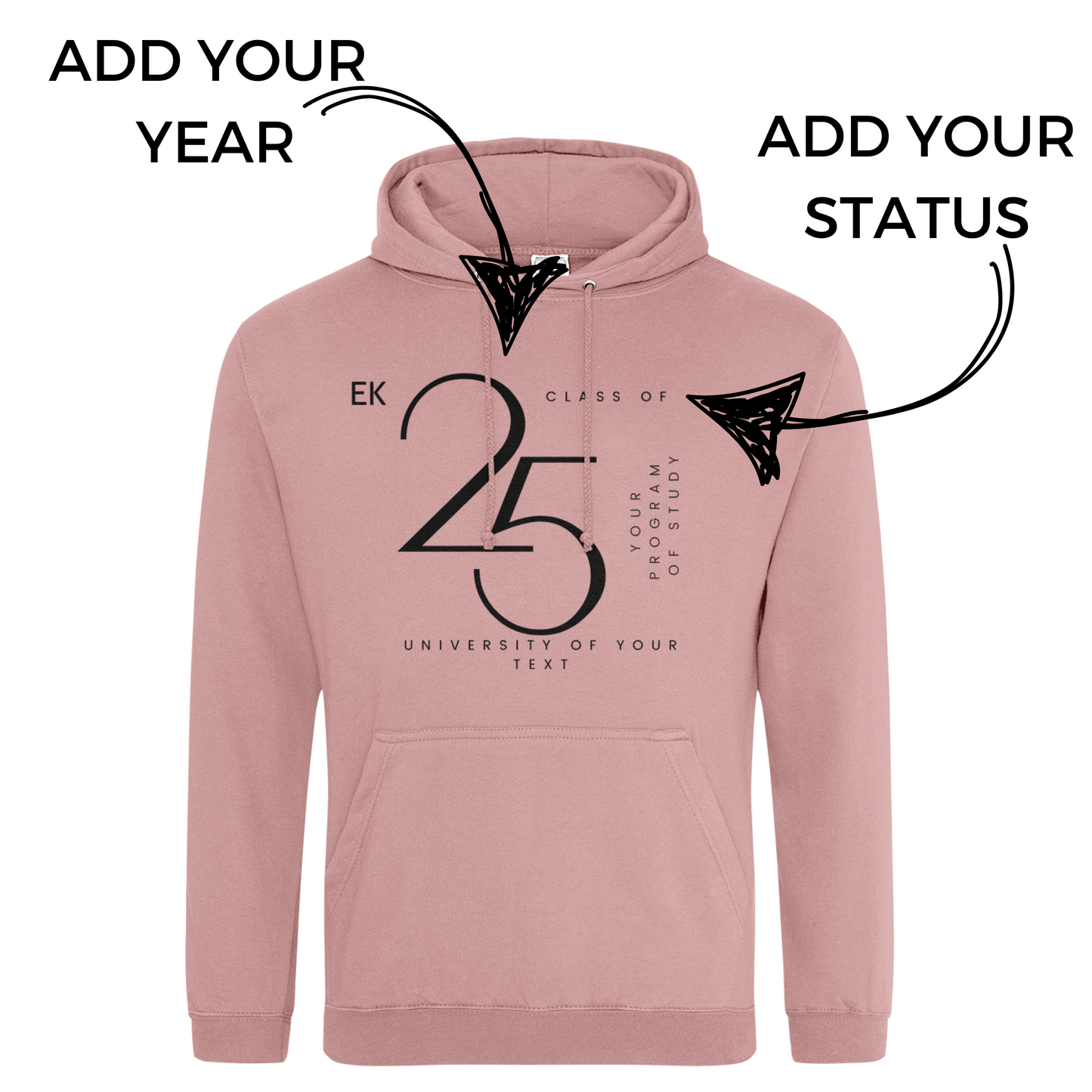 Fully Customized Vertical Design Hoodie